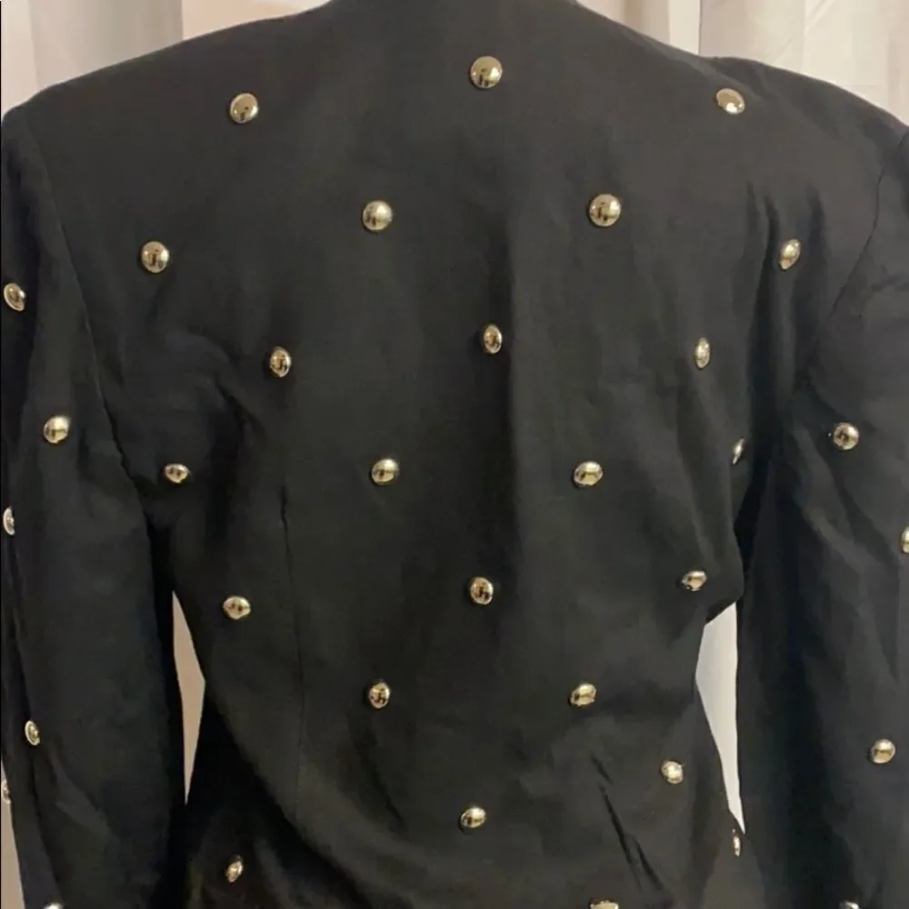 Tina Hagen Studded‎ Cropped Jacket Size Small C25